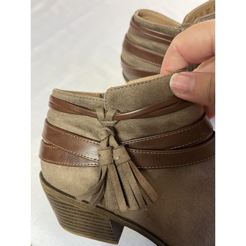LifeStride Paloma Bootie Womens sz 8.5  Brown Western Aesthetic Desert Ranch - Picture 7 of 13